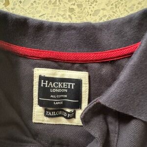 Hackett Dark Gray Polo Shirt with Red Trim